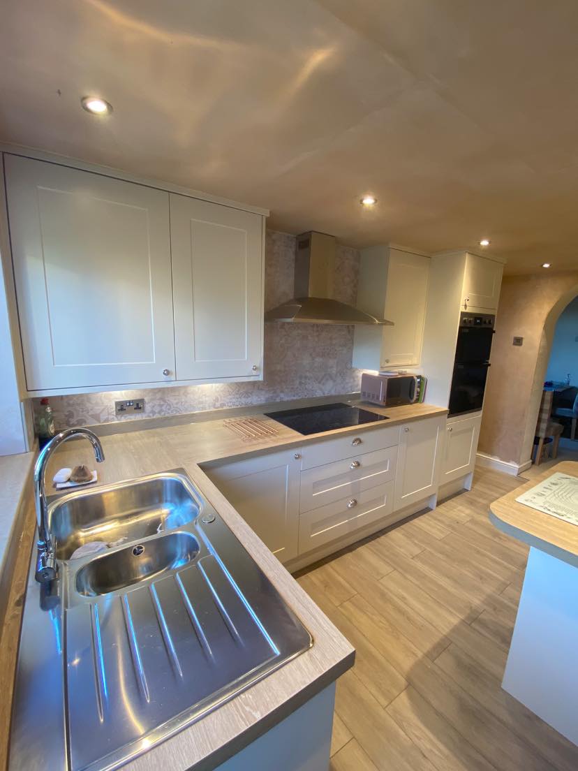 A newly fitted kitchen provided by a joinery company in Burnley
